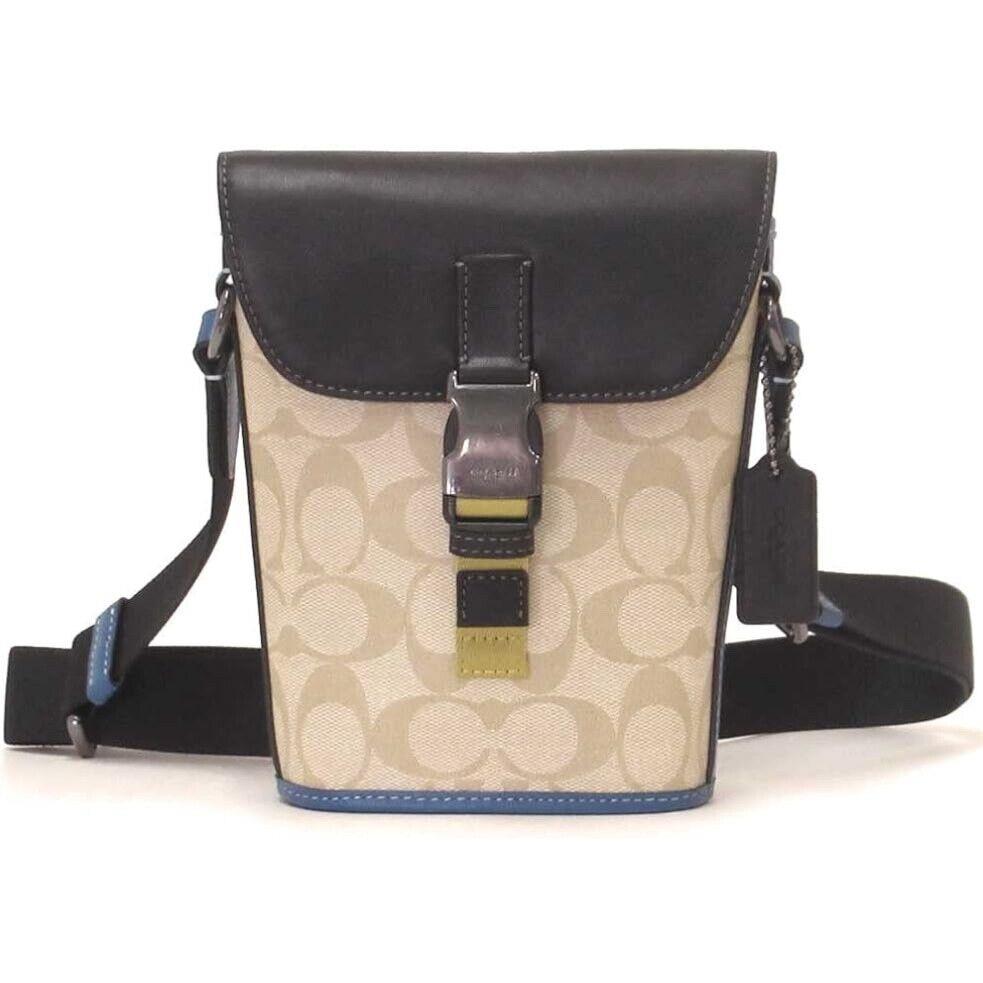 Coach CH071 Track Small Flap Crossbody in Colorblock Signature Canvas