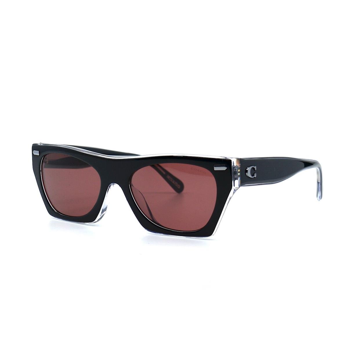 Coach HC8389U Black/clear Wine Women`s Sunglasses