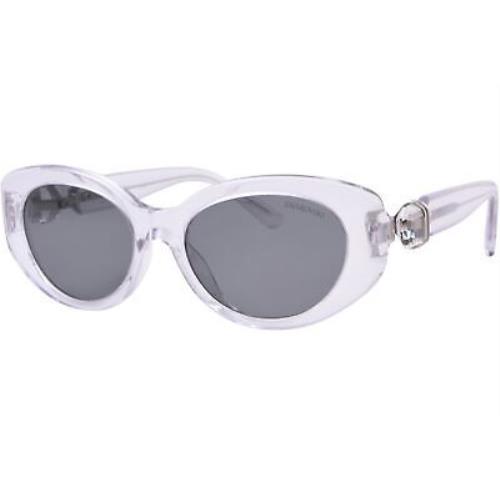 Swarovski SK6002 102787 Sunglasses Women`s Transparent Crystal/dark Grey 53mm