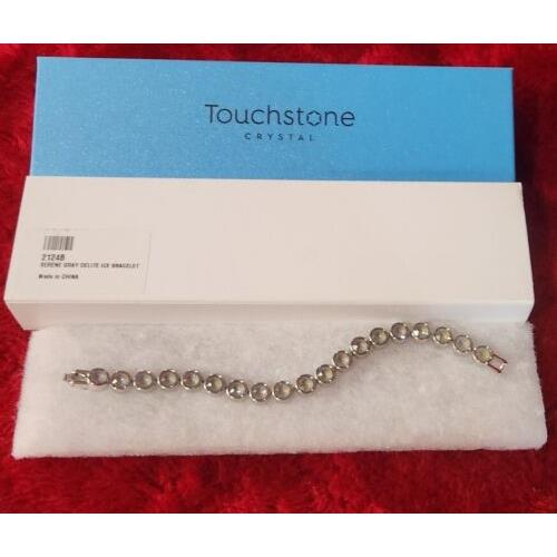 Touchstone Crystal by Swarovski Serene Gray Delite Ice Bracelet