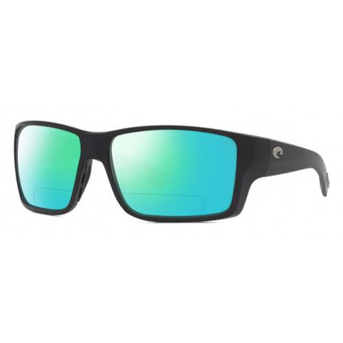 Costa Del Mar Reefton Pro Mens Polarized Bifocal Sunglasses in Black 63mm 41 Opt Green Mirror