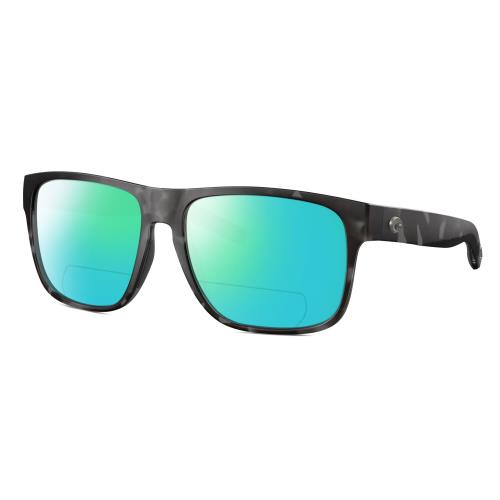 Costa Del Mar Spearo XL Mens Polarized Bifocal Sunglasses Shark Grey 59mm 41 Opt - Frame: Multicolor, Lens: Green Mirror
