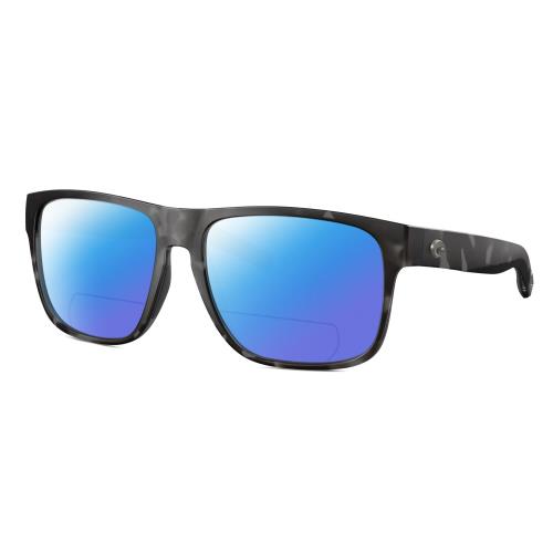 Costa Del Mar Spearo XL Mens Polarized Bifocal Sunglasses Shark Grey 59mm 41 Opt Blue Mirror