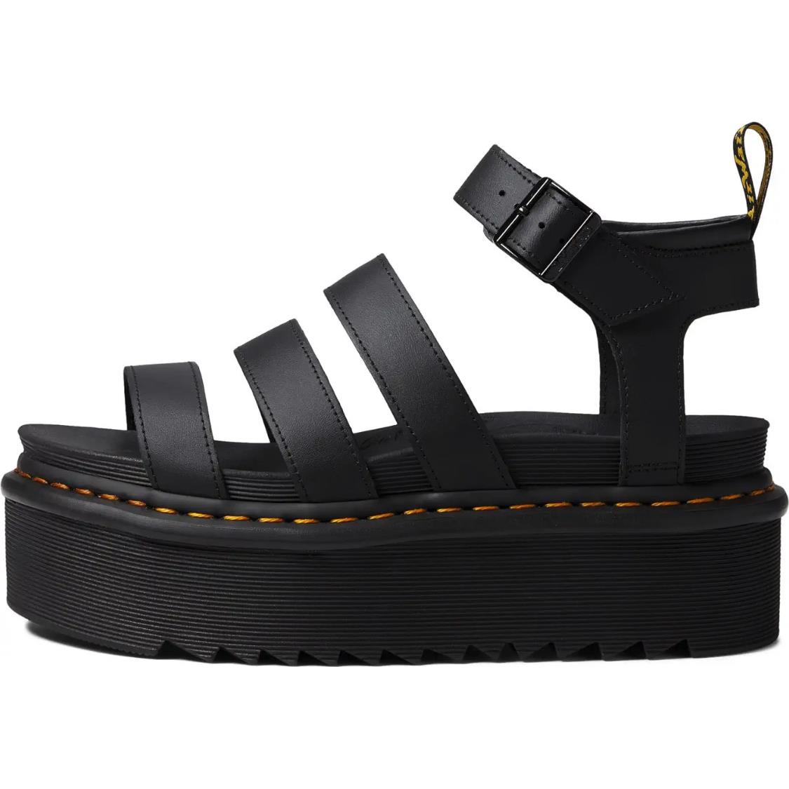 Women`s Shoes Dr. Martens Blaire Quad Platform Sandals 27296001 Black Leather