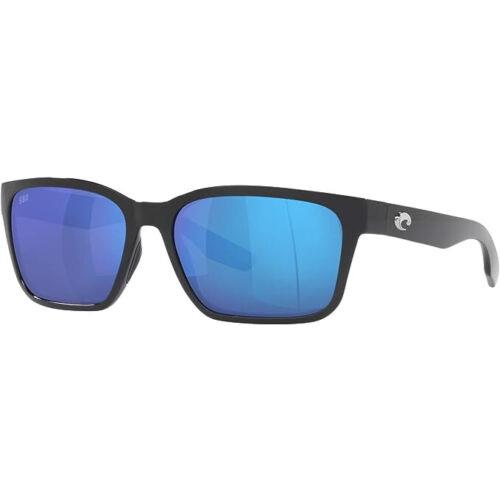 Costa Del Mar Women`s Palmas Polarized Sunglasses Black/blue Mirrored 580G 57 mm