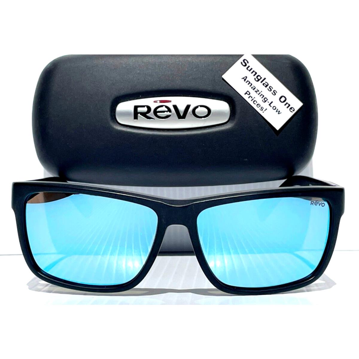 Revo Winston Matte Black Polarized Blue Lens Sunglass 1242 01 BL