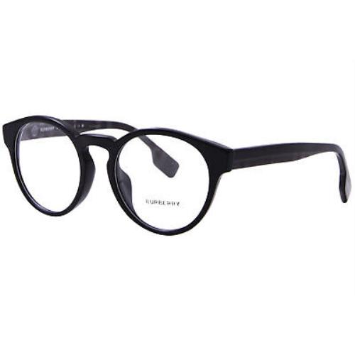 Burberry Grant BE2354F 3996 Eyeglasses Men`s Black Full Rim Round Shape 51mm