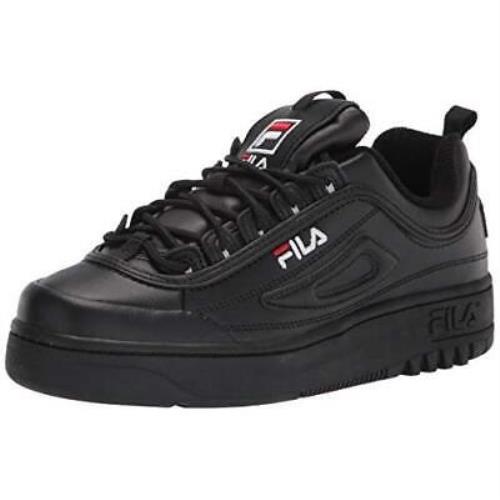 Fila Unisex-child Kid`s Disruptor Ii Fx-100 Lux Sneaker Blk/fred/blk - BLK/FRED/BLK