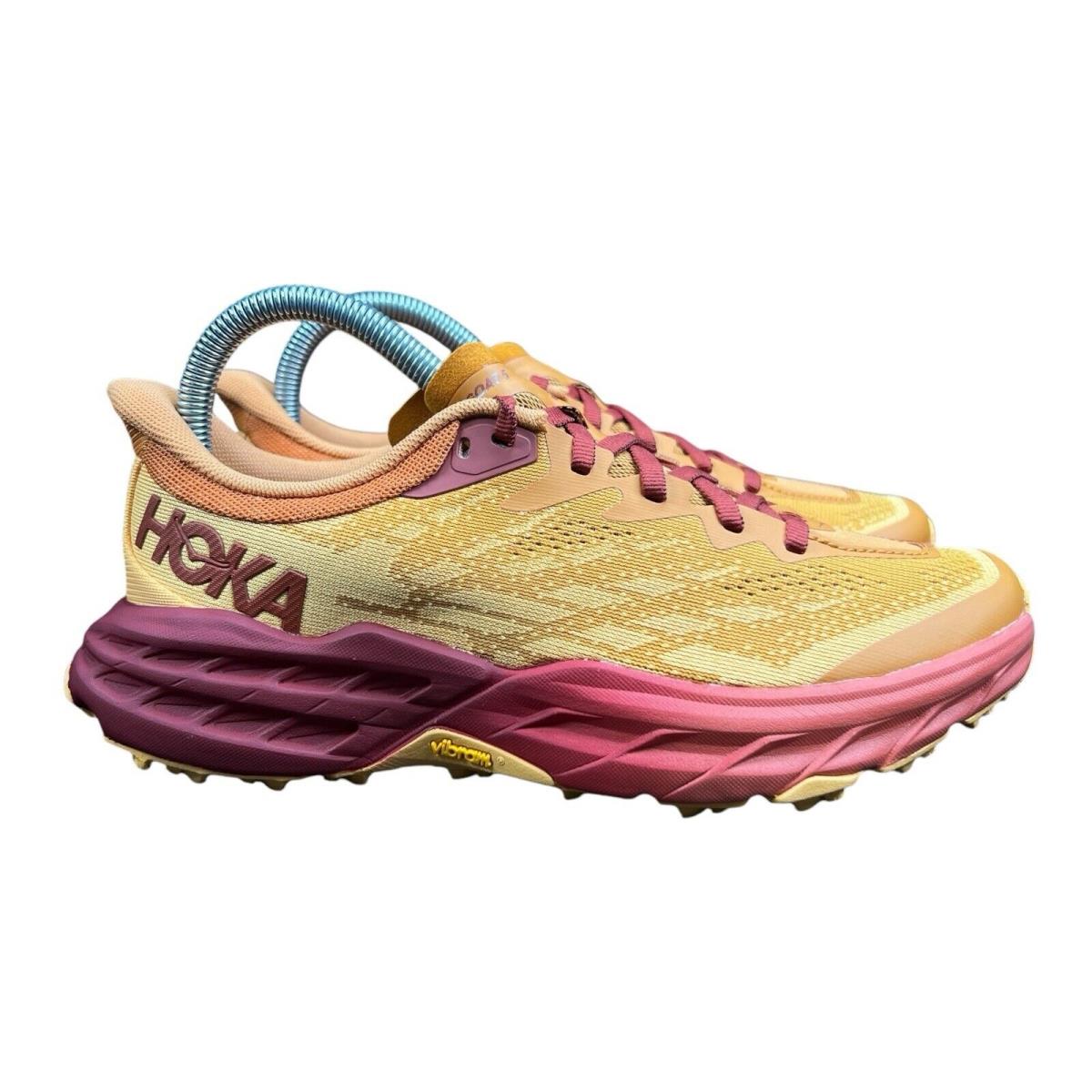 Hoka One One Speedgoat 5 Amber Haze Sherbet Trail Running Shoes Women`s Size 6.5