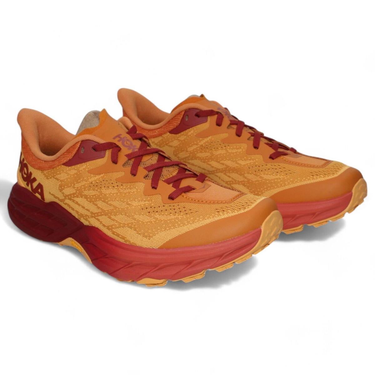 Hoka Speedgoat 5 Yellow Orange Trail Running Shoes 1123158 / Ahsh Womens 9.5 - Orange