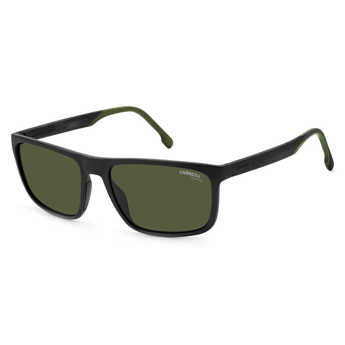 Carrera 8047/S Sunglasses Men Black Green Rectangle 58mm