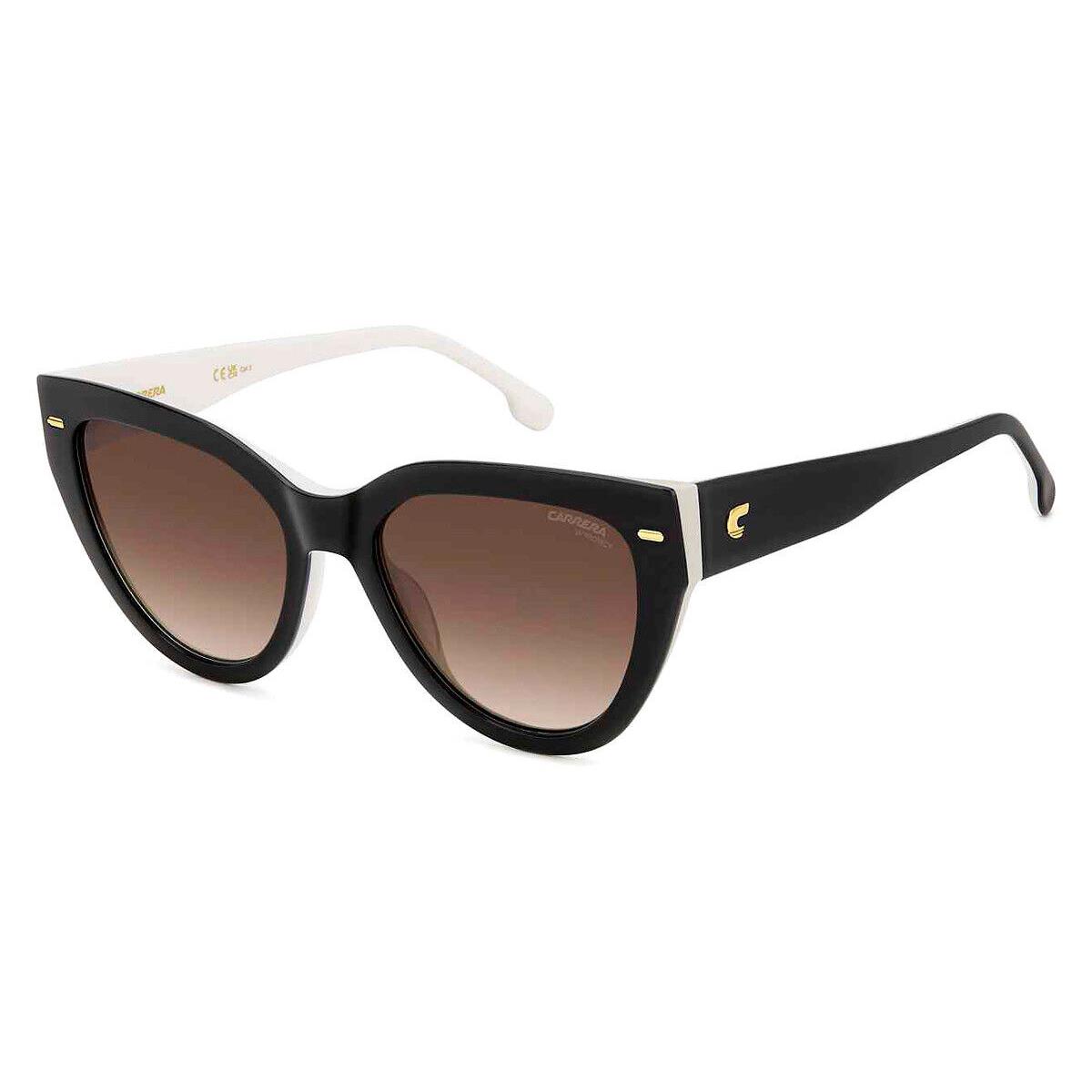 Carrera Car Sunglasses Black White / Brown Gradient 55mm