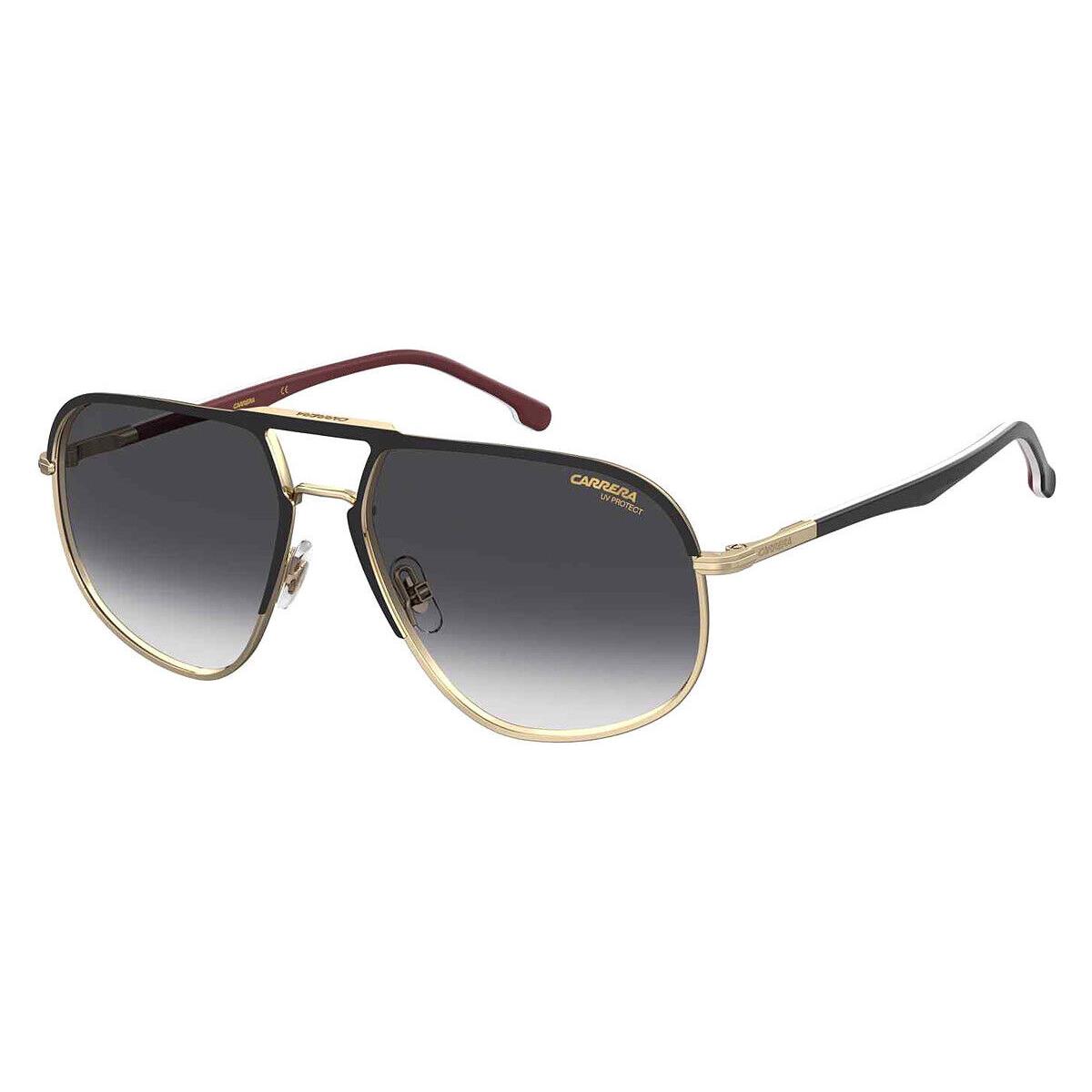 Carrera Car Sunglasses Matte Black Gold / Gray Shaded 60mm