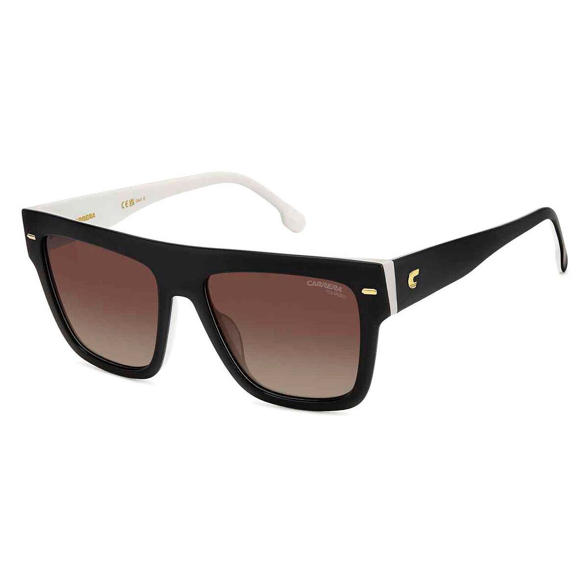 Carrera Car Sunglasses Black White / Brown Gradient Polarized