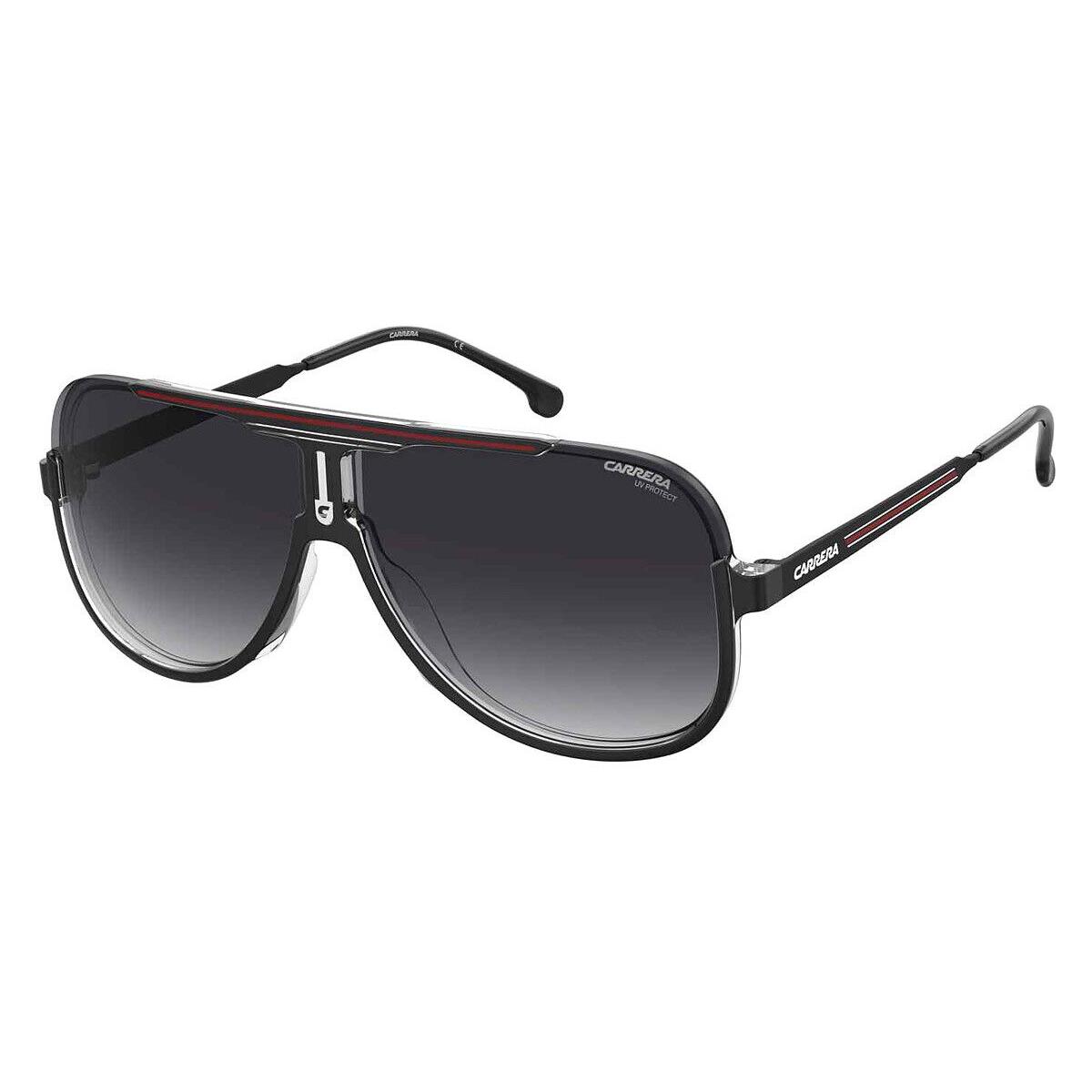 Carrera Car Sunglasses Men Black Red / Gray Shaded 64mm