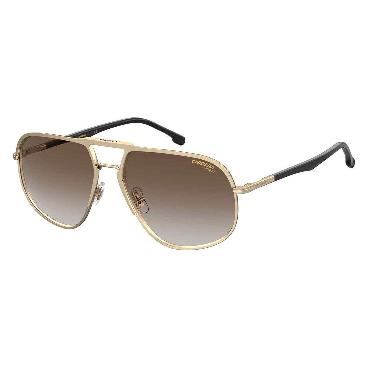 Carrera Car Sunglasses Men Gold / Brown Shaded AR 60mm