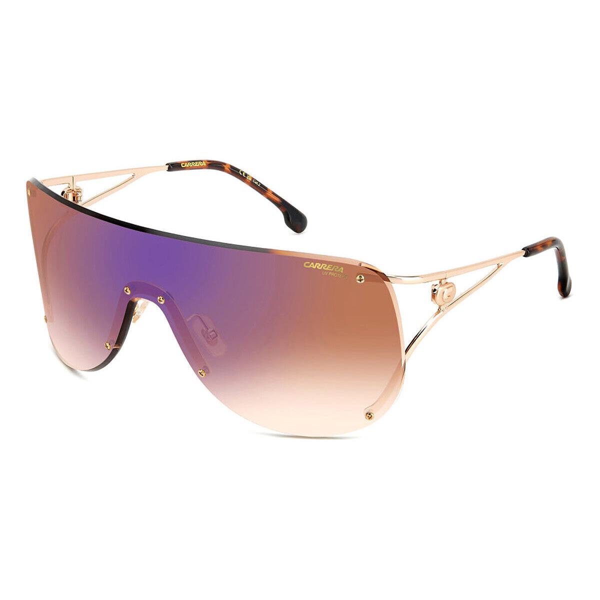 Carrera Car Sunglasses Gold Copper / Brown Shaded Blue Mirrored