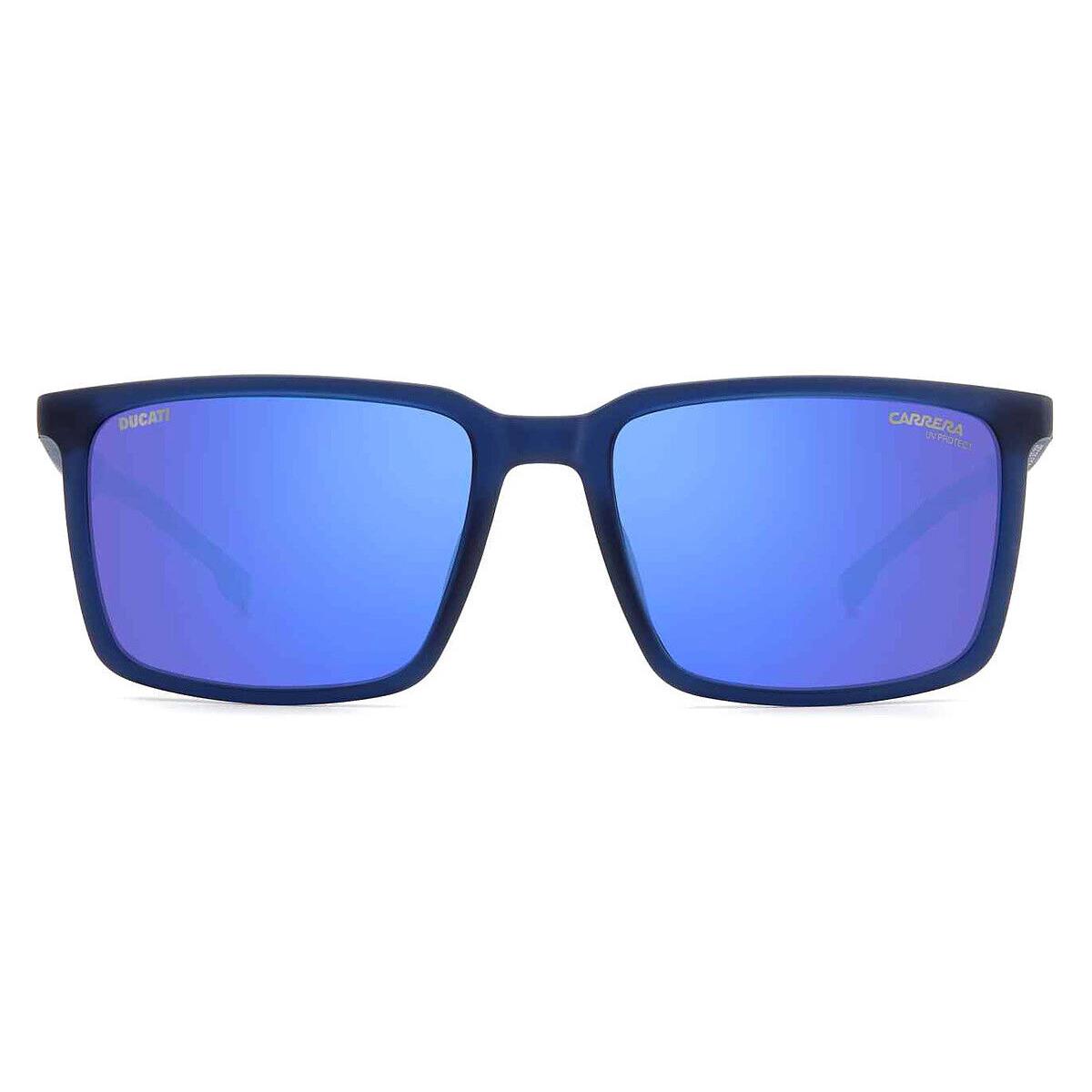 Carrera Carduc 023/S Sunglasses Men Matte Blue 56mm - Frame: Matte Blue, Lens: Gray Blue Mirrored