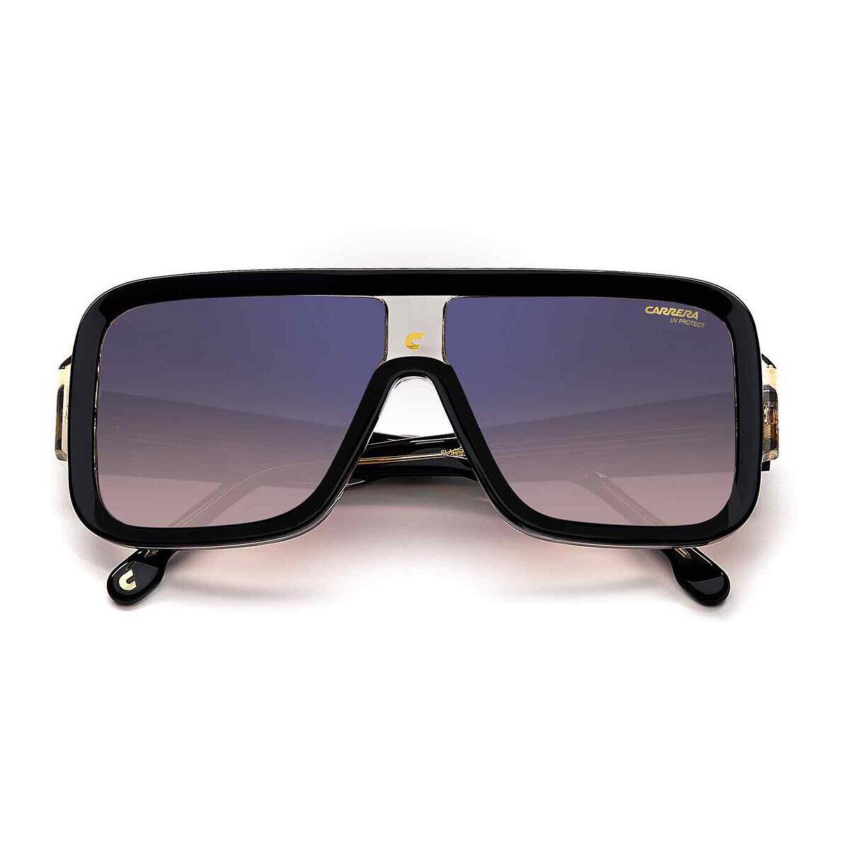 Carrera Flaglab 14 Sunglasses Black Beige Brown Shaded Blue Mirrored 62mm - Frame: Black Beige / Brown Shaded Blue Mirrored, Lens: Brown Shaded Blue Mirrored