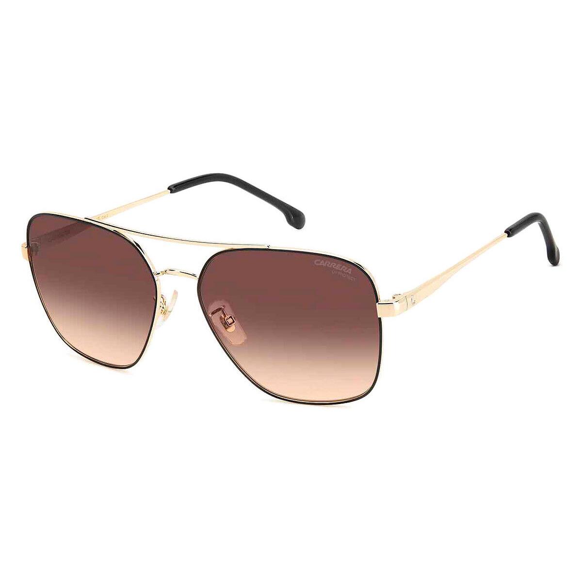 Carrera Car Sunglasses Black Gold / Brown Gradient Orange