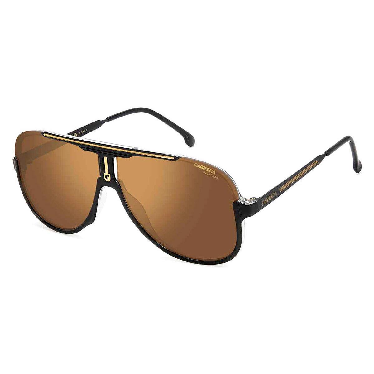 Carrera Car Sunglasses Black Brown / Gold HC Polarized AR