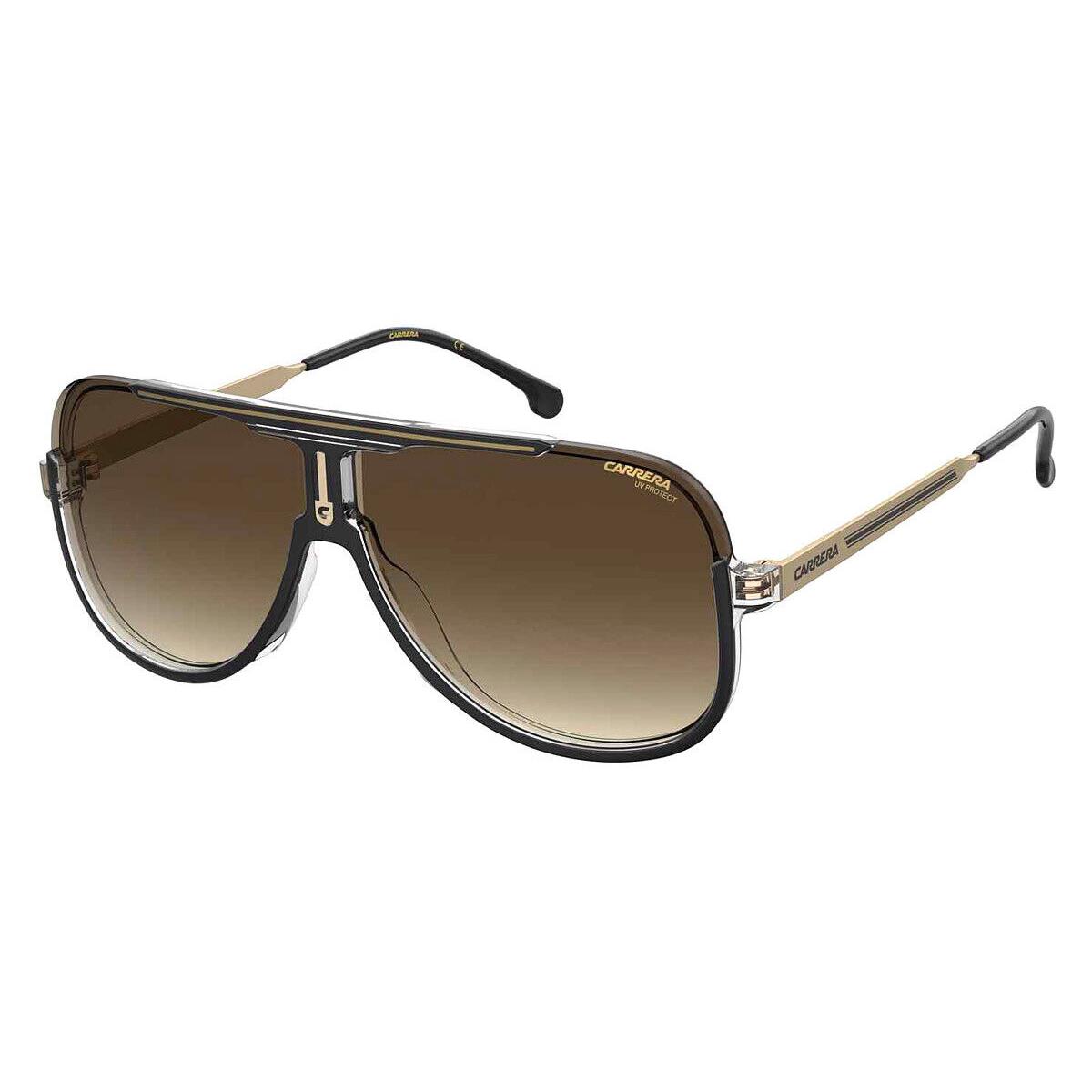 Carrera Car Sunglasses Men Black Gold / Brown Gradient 64mm