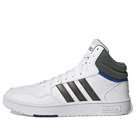 Men`s Adidas GY4747 Hoops 3.0 High Sneakers - White