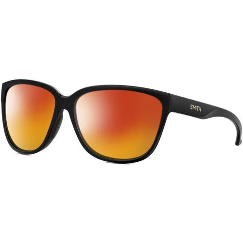 Smith Optics Monterey Womens Designer Polarized Sunglasses Black Gold 58mm 4 Opt Red Mirror Polar