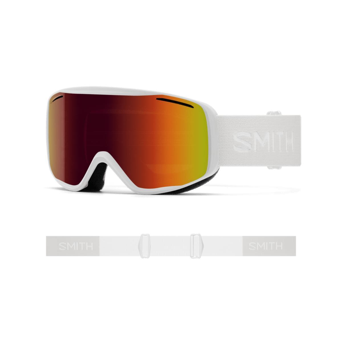 Smith Rally Snow Goggles 2024 White w/ Red Sol-X Mirror Lens