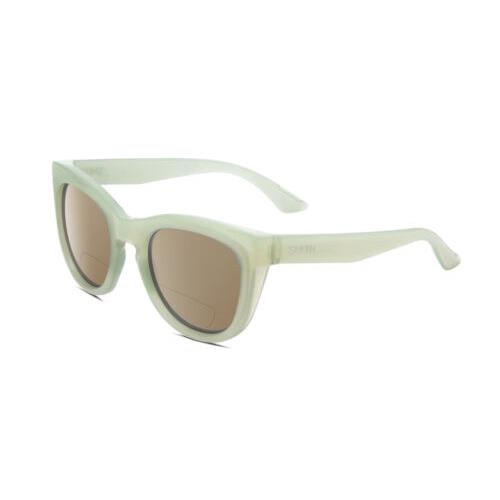Smith Optics Sidney Women Cateye Polarized Bifocal Sunglasses Green Crystal 52mm Brown