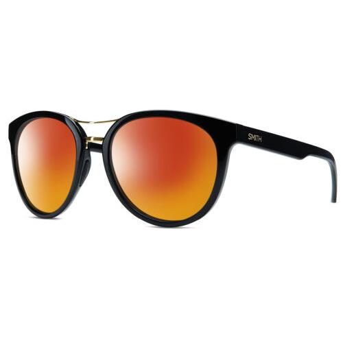 Smith Optics Bridgetown Womens Pantho Polarized Sunglasses Black Gold 54mm 4 Opt Red Mirror Polar