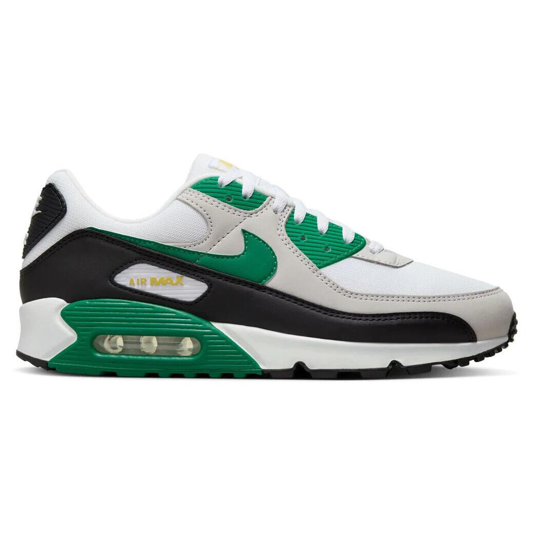 Nike Air Max 90 Men`s Casual Shoes White Malachite Black US Szs 7-13 - White Green