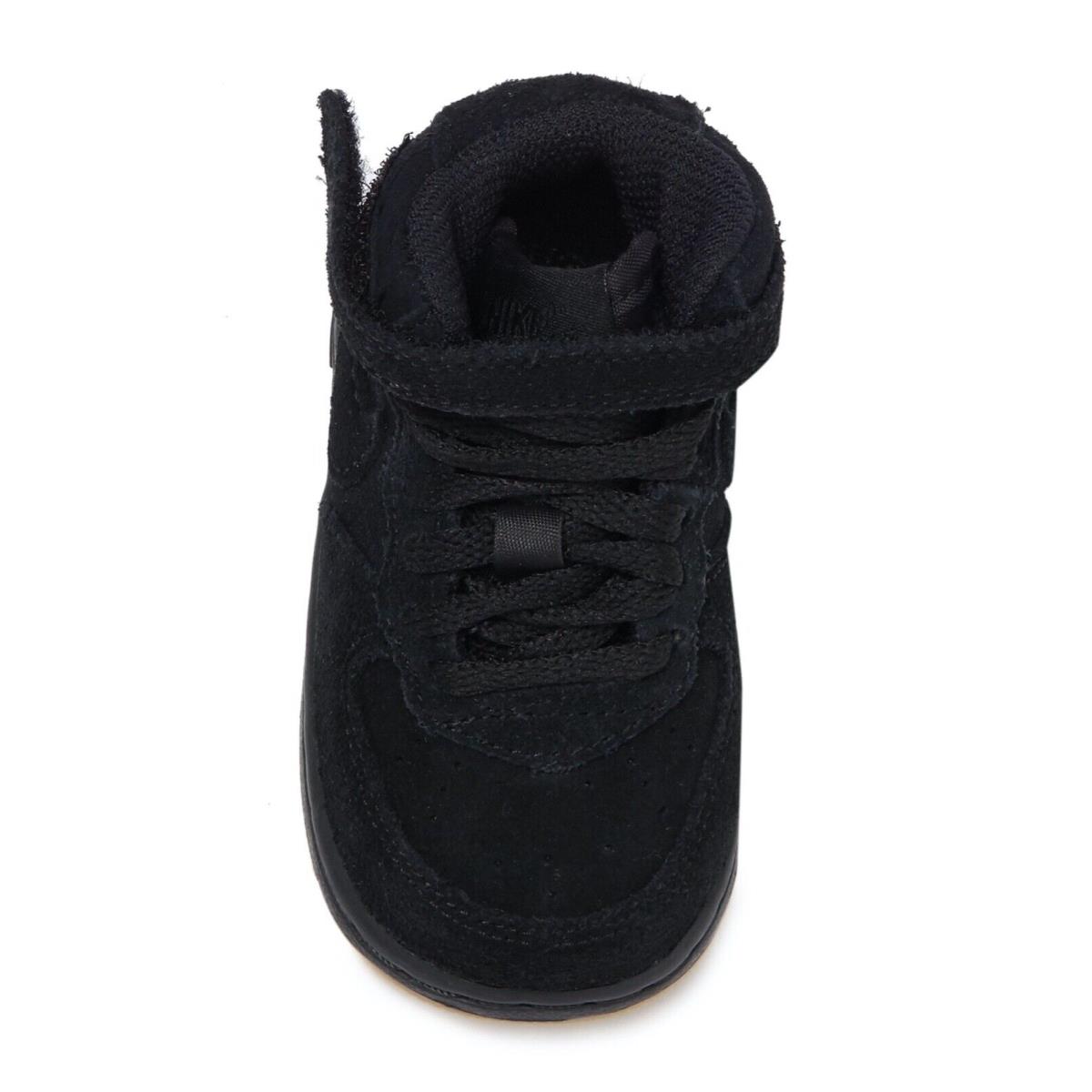 Toddler`s Nike Air Force 1 Mid LV8 TD Black/gum Athletic Fashion 859338 002 - Black/Gum Brown