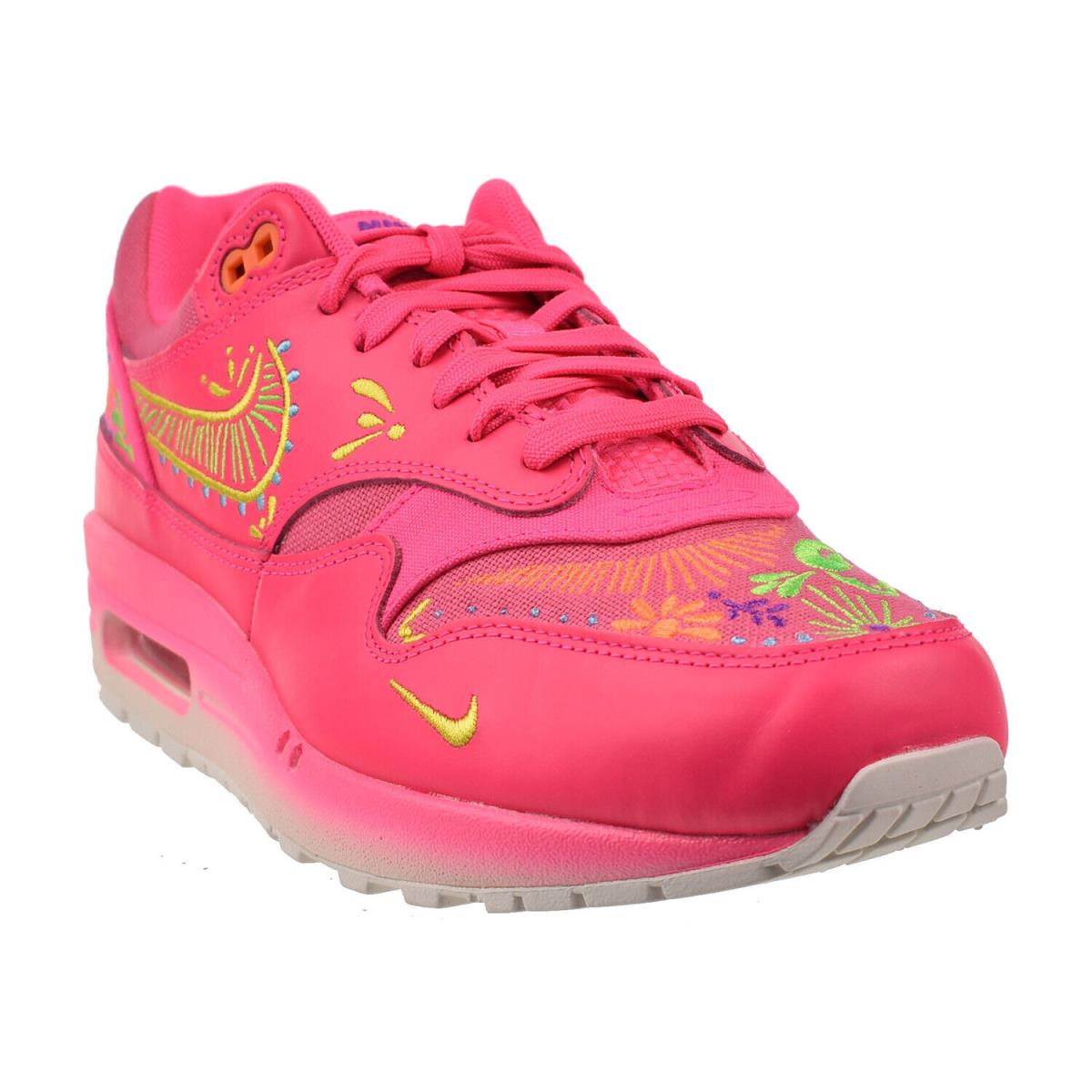 Nike Air Max 1 Premium `D a De Los Muertos` Men`s Shoes Hyper Pink FQ8172-645 - Hyper Pink-Sail