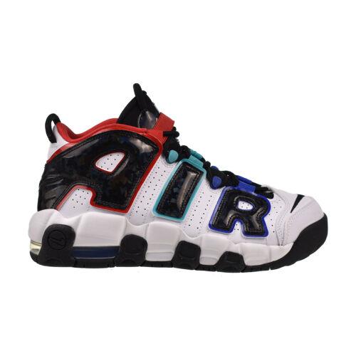 Nike Air More Uptempo CL GS Big Kids` Shoes White-black-royal Red FV0838-100 - White-Black-Royal Red