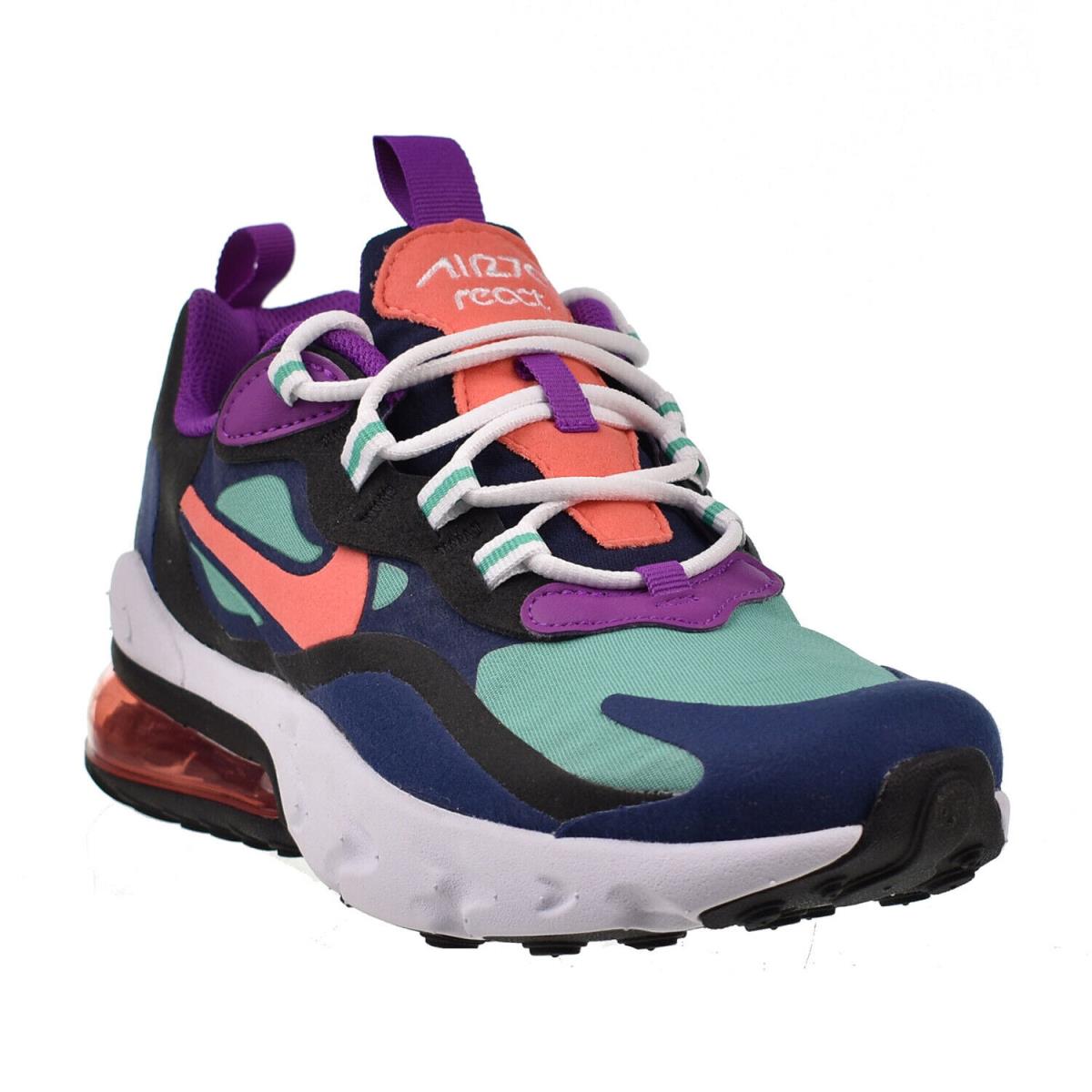 Nike Air Max 270 React GS Big Kids` Shoes React Blue Void-ember BQ0103-402 - React Blue Void-Magic Ember