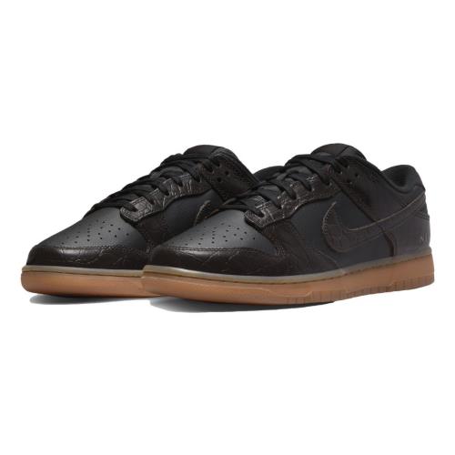 Nike Dunk Low SE Chocolate Croc` Men`s Shoes DV1024-010 - Black/Velvet Brown