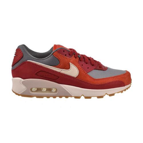 Nike Air Max 90 Premium Men`s Shoes Gym Red-smoke Grey DH4621-600 - Gym Red-Smoke Grey