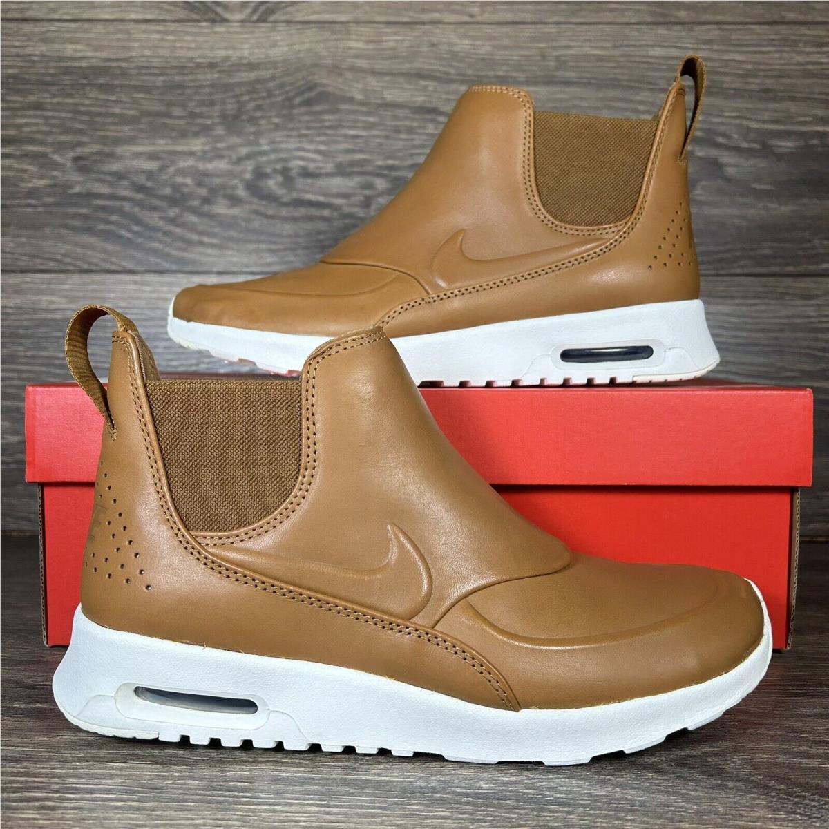 Nike Women s Air Max Thea Mid Brown White Comfort Slip on Sneaker Boots Shoes SporTipTop