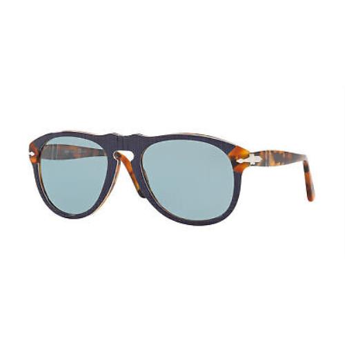Persol PO0649 10903R Blue Prince Wales Havana Polarized Blue 54 Mens Sunglasses