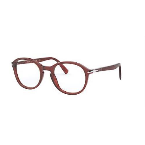 Persol PO3239V 1104 Opal Bordeaux Demo Lens Round 50 mm Men`s Eyeglasses