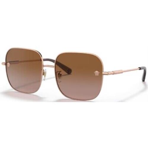 Versace VE2246D 141213 Sunglasses Women`s Rose Gold/brown Gradient 59mm