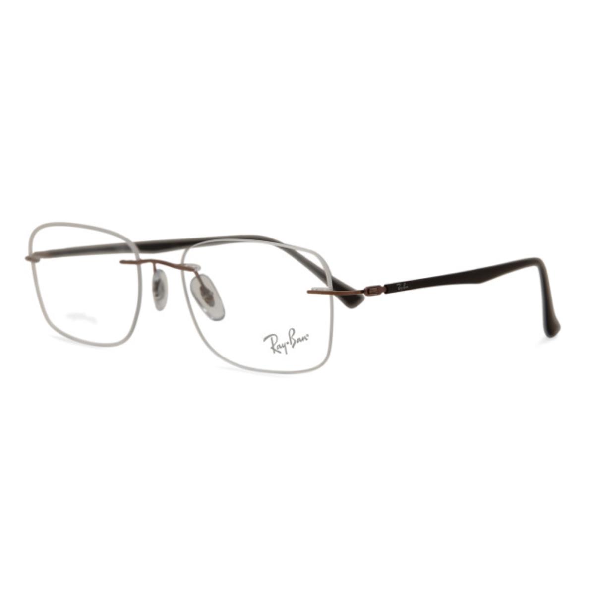 Ray-ban Liteforce Eyeglasses RB 8725 1131 52-17 145 Brown Bronze Rimless Frames