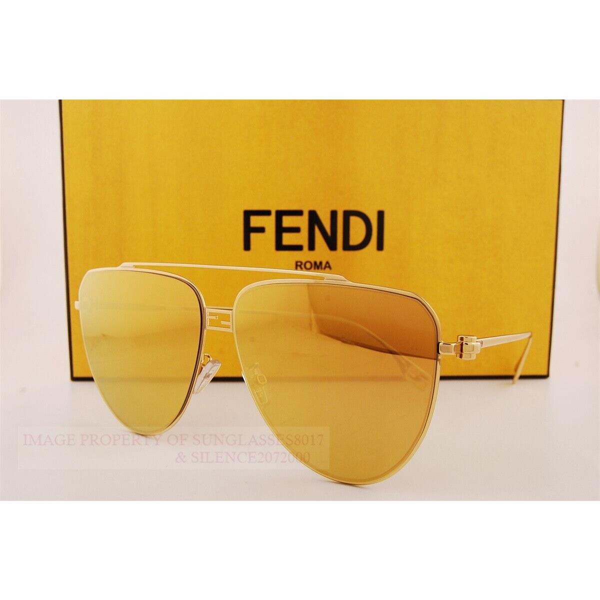 Fendi Sunglasses FE 40122U 30L Gold/gold Mirror For Women