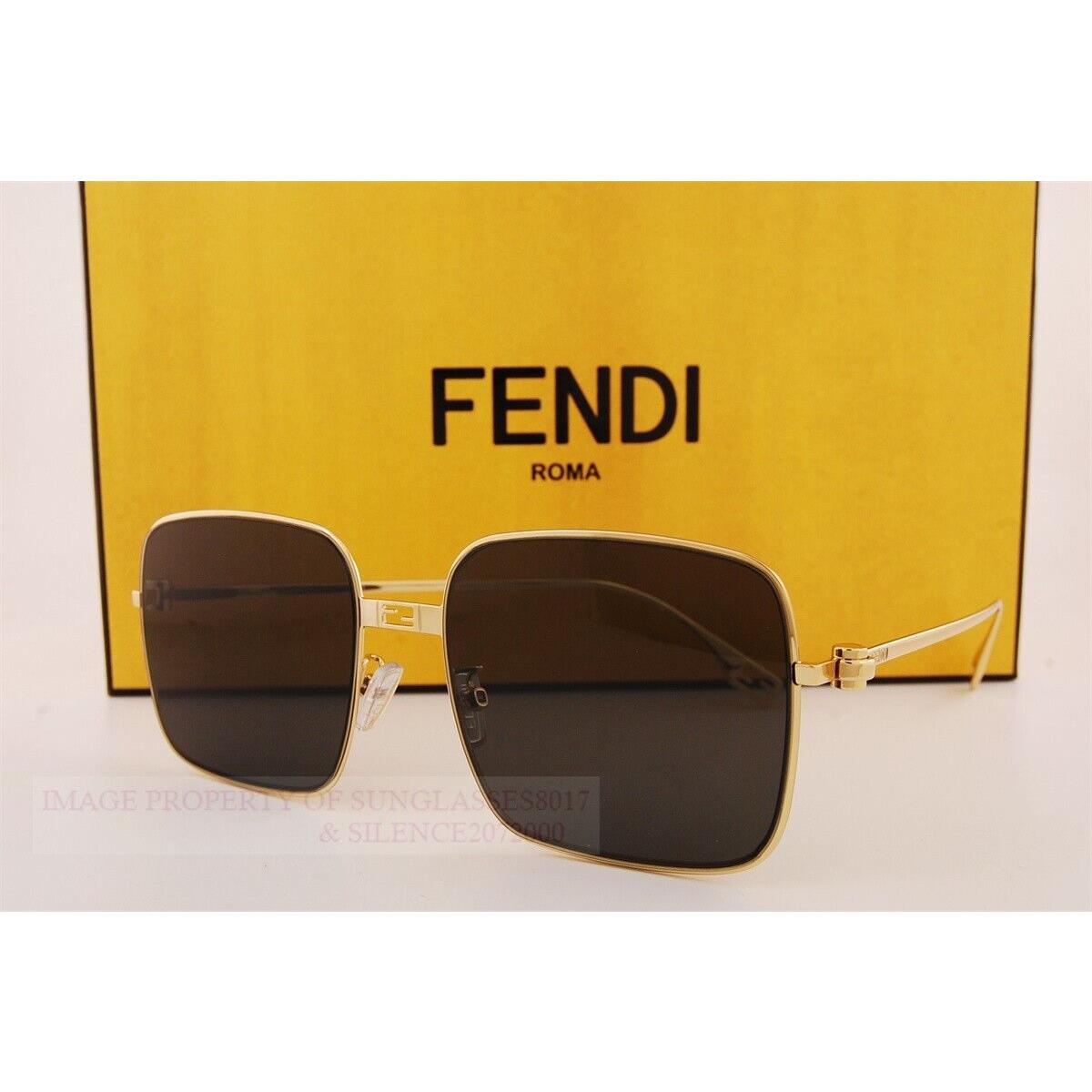 Fendi Sunglasses FE 40123U 30A Gold/dark Gray For Women