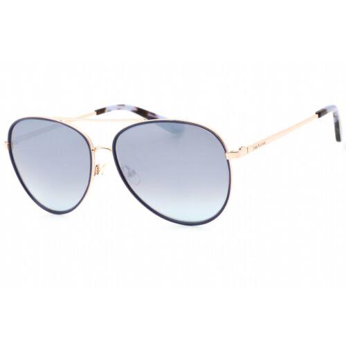 Juicy Couture Women`s Sunglasses Gold Blue Aviator Metal Frame Ju 599/S 0LKS 00