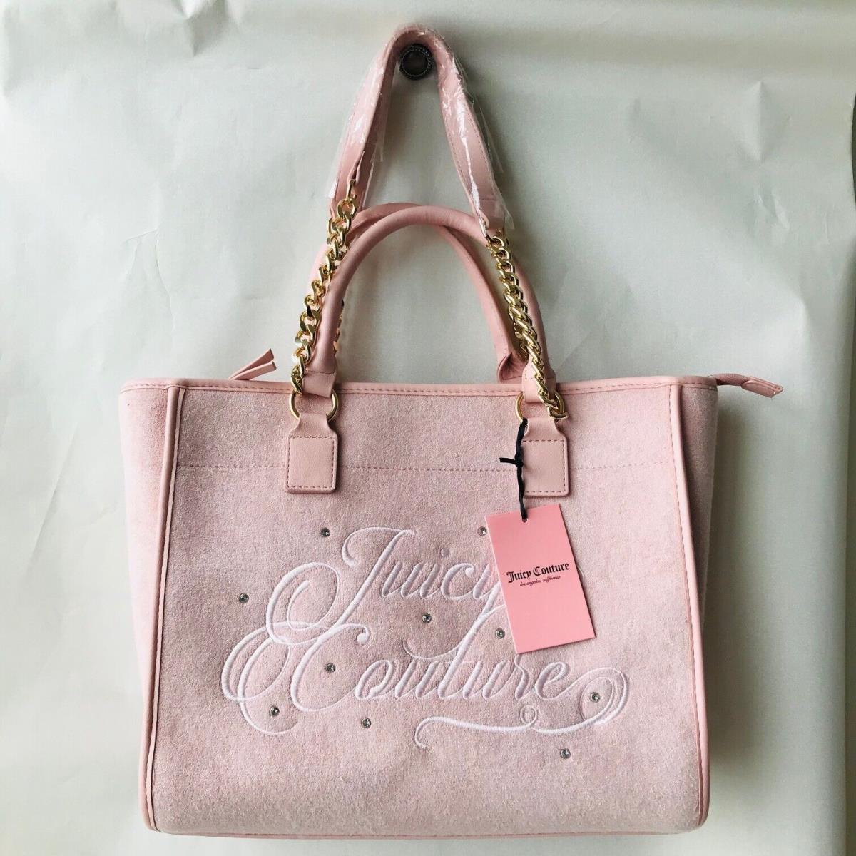 Juicy Couture Beach Tote Pink Diamond Two Handles Shoulder Bag