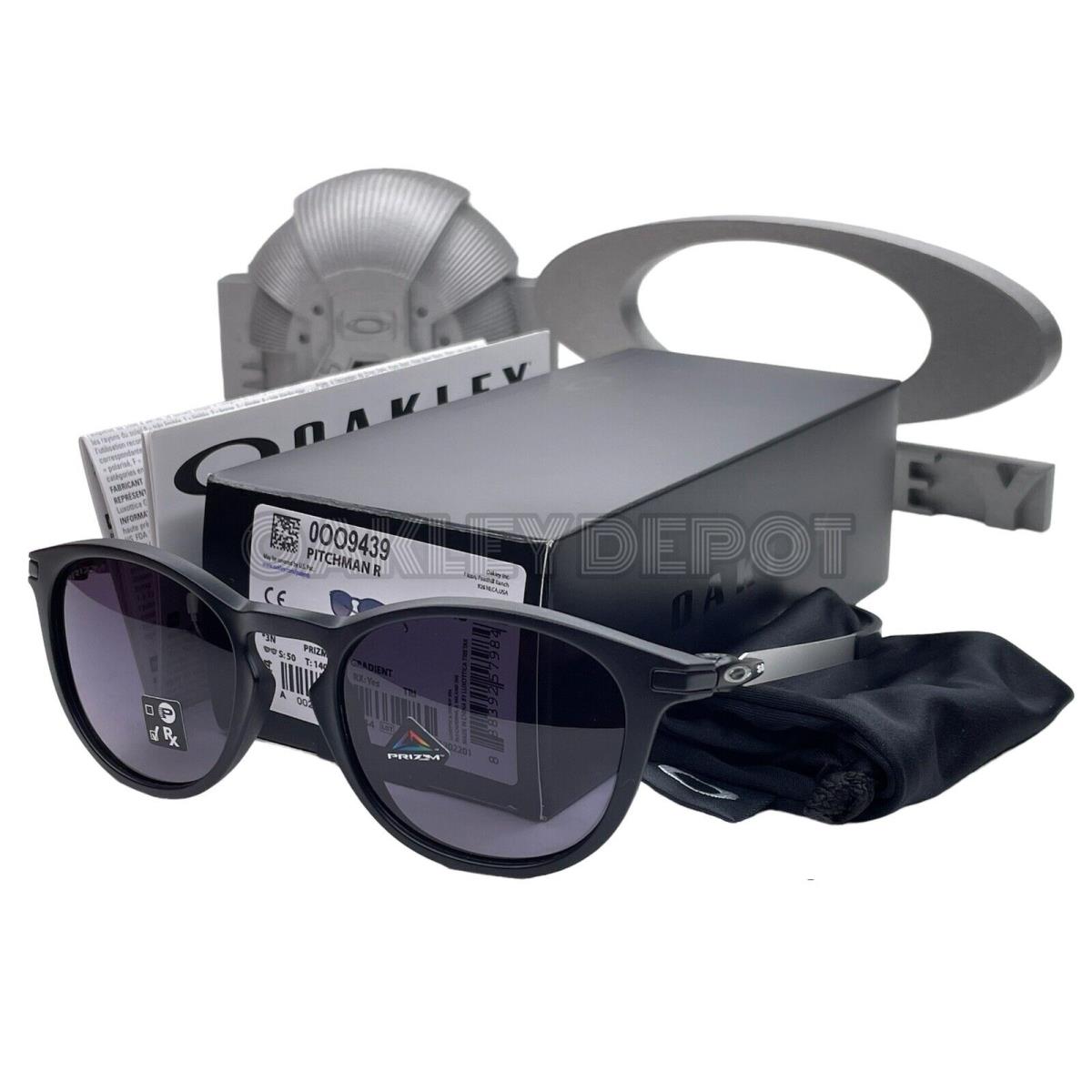 Oakley Pitchman R 009439 Satin Black/prizm Grey Gradient Sunglasses 199 - Frame: SATIN BLACK, Lens: GREY GRADIENT
