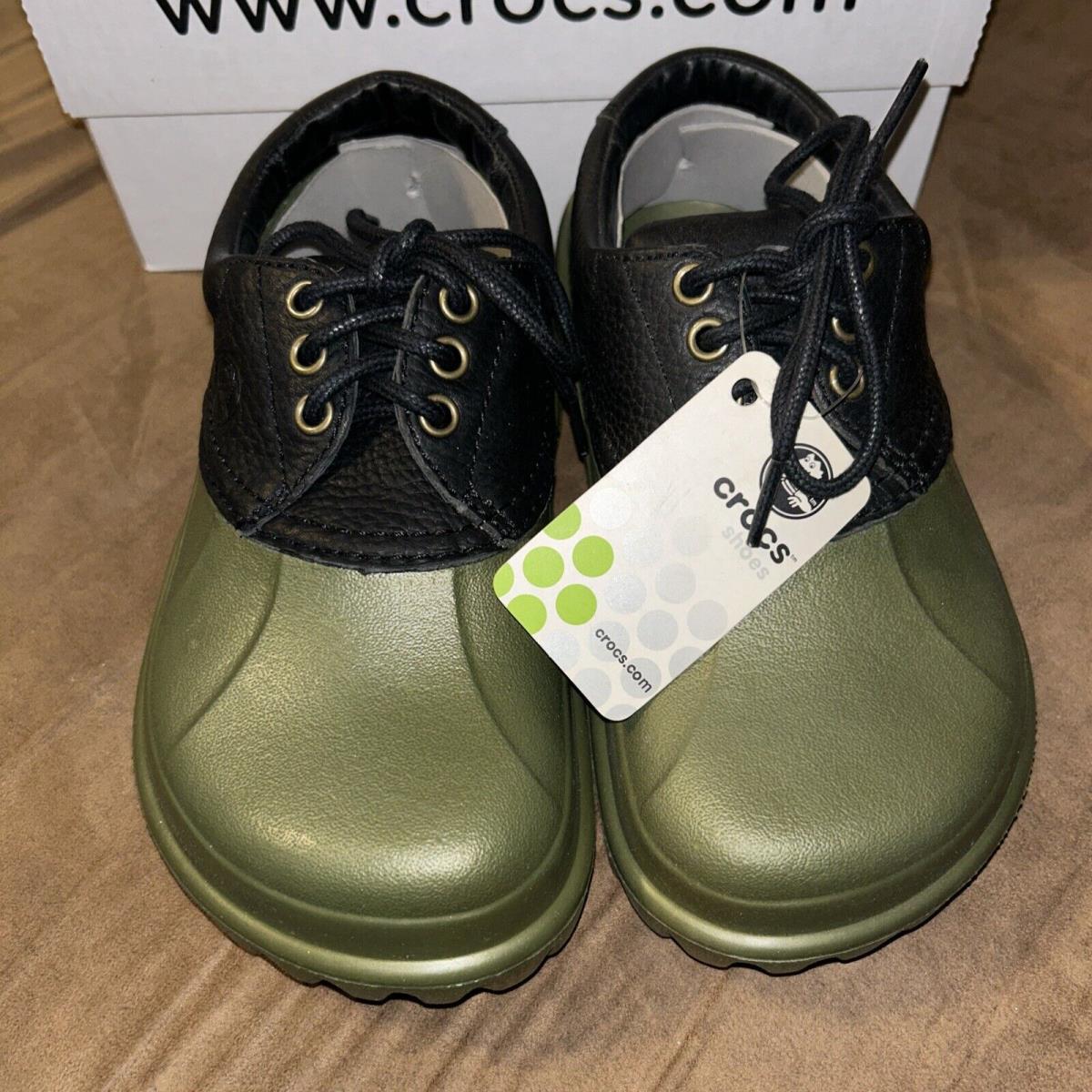 Crocs Axle Islander Men`s All Terrain Black / Green Shoes Size M4 W6