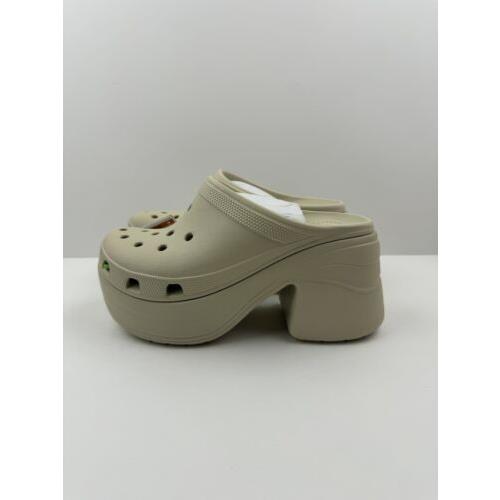 Crocs Siren Heeled Clog Bone 208547-2Y2 Size- 8 Women s / 6 Men s